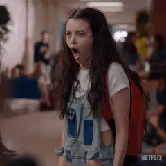 Girl with mouth wide open shocked