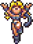 pixel art blonde woman dancing