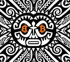 Bitcoin Tiki Mask Animation