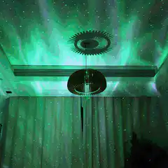 Colorful galaxy ceiling light projection