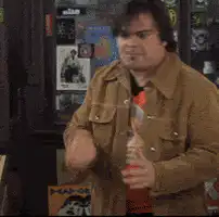 Jack Black dancing and gesturing