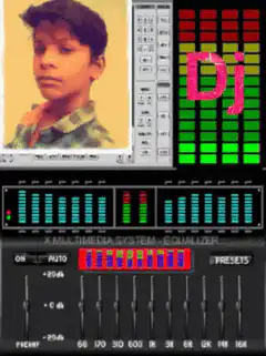 DJ software with equalizer and audio visualizer
