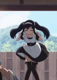 anime maid character posing