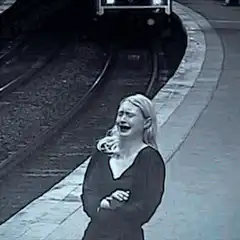 Woman screaming at train station