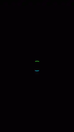 dark room with green and blue lights