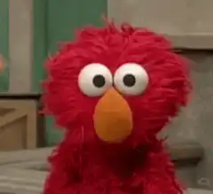Elmo staring blankly