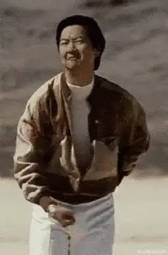Bruce Lee glowing eyes lightning