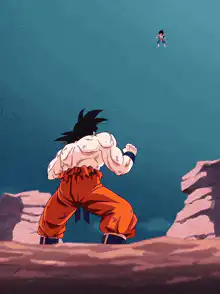 Goku powering up