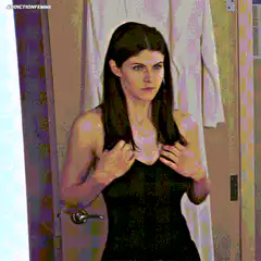 Alexandra Daddario angry flexing