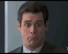 Jim Carrey shocked face reaction