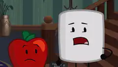 Marshmallow and Apple react to ghost