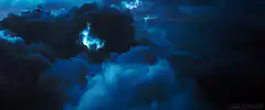 dark storm clouds with lightning