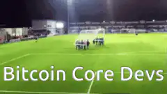 Bitcoin Core Devs soccer goal