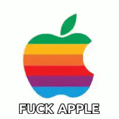 Apple logo changes style with text