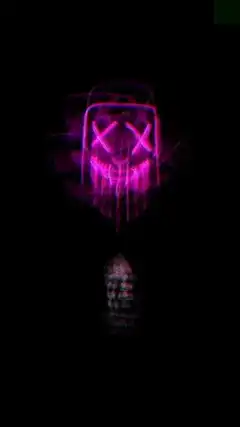 Neon DJ Mask Glitch Animation