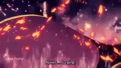 Anime character power surging