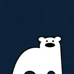 Polar Bear watching snowflakes