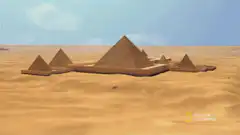 Sand pyramids collapsing in desert