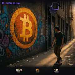 skater boy bitcoin graffiti puzzle