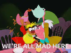 Mad Hatter and March Hare tea party