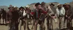 cowboys dancing in desert