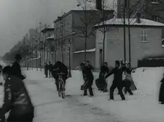 People playing in the snow