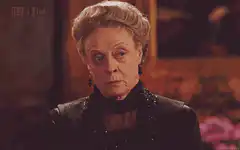 Maggie Smith Downton Abbey face reaction