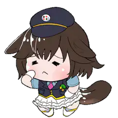Chibi anime girl crying