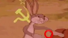 Soviet rabbit with hammer and sickle