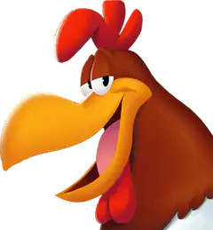 3D animated rooster head