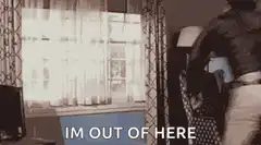 Man jumping out window