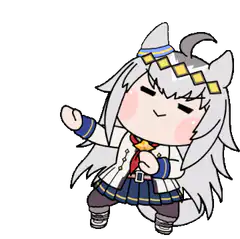 Chibi horse girl dancing