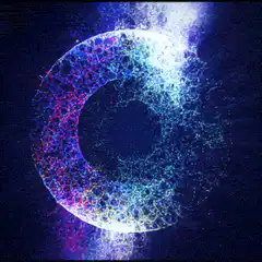 Colorful glowing ring of bubbles