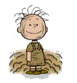 Charlie Brown digging a hole
