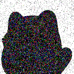 Static noise cat silhouette