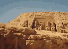 Abu Simbel Temple in the Desert