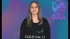 ASL sign for GOLD