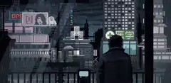 pixel art cyberpunk cityscape
