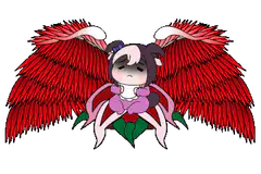 Chibi angel with red wings