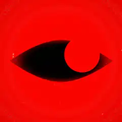 Red eye with black pupil