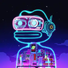 Neon Pepe in Cyberpunk City