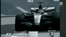 Formula 1 car driving on track
