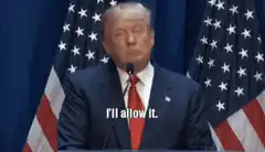 Donald Trump I'll allow it
