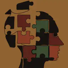 Head made of puzzle pieces