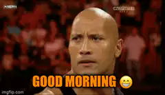 Dwayne Johnson Good Morning Smirk