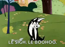 Skunk sighing and crying