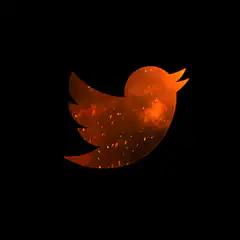 Fire Twitter bird logo