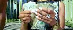 woman counting money
