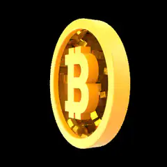 3D Bitcoin Coin Spinning