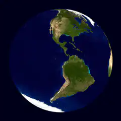 Rotating Earth globe